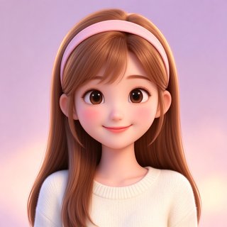 温柔甜妹糖糖的3D卡通头像